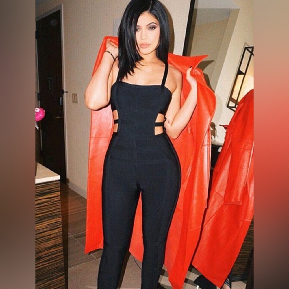 Black bandage jumpsuit